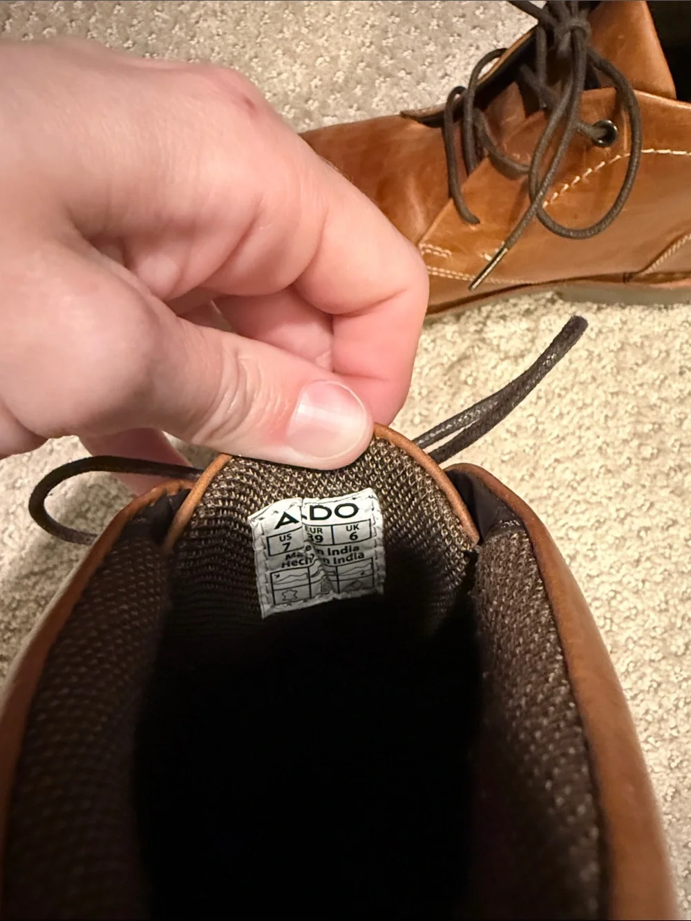 Aldo Tan Leather Chukka Boots